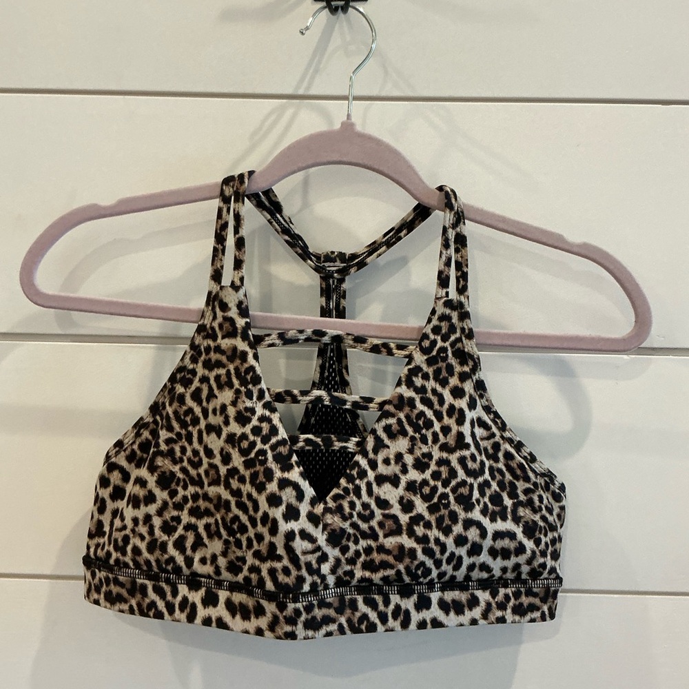 ZYIA Leopard Print Strappy Bra
